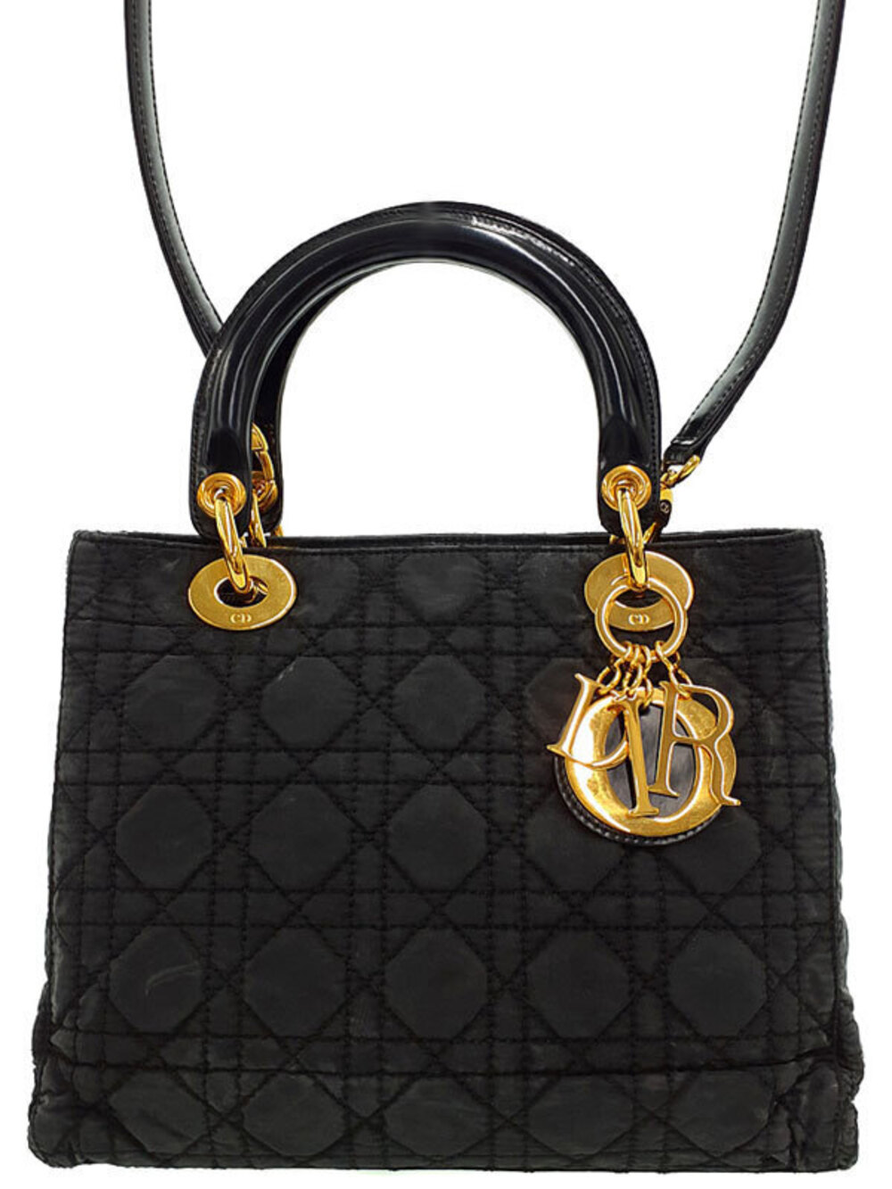 Christian Dior Cannage Quilted Lady Dior 2way bag